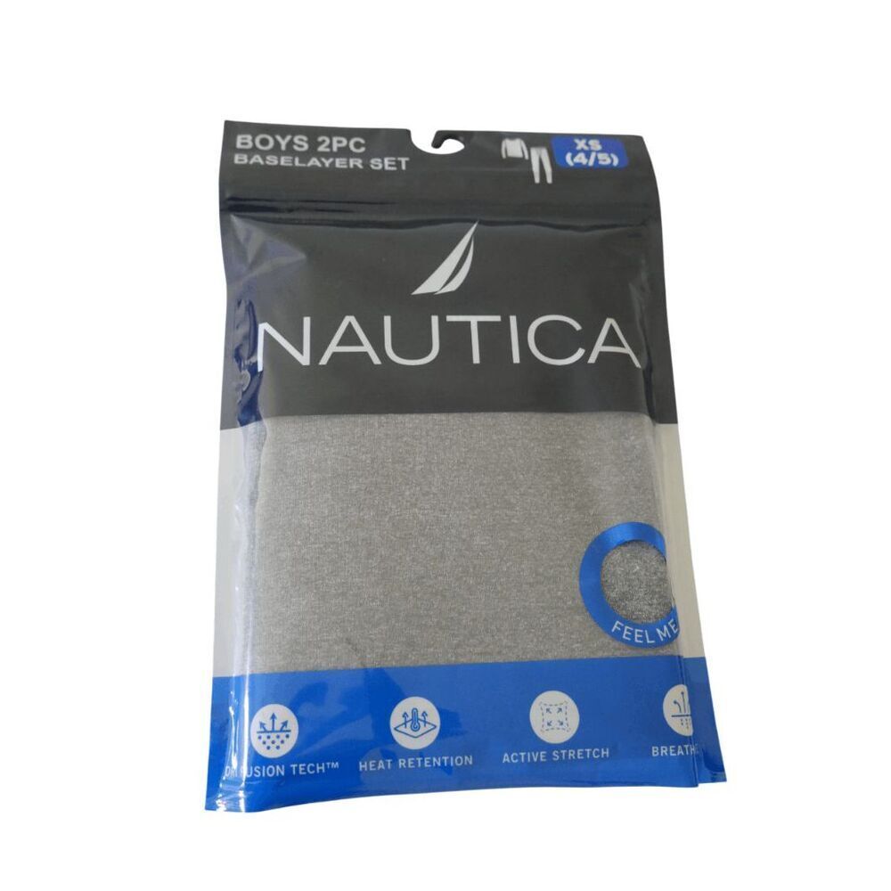 Nautica Boy's Thermal Base Layer Set Gray XS 4/5